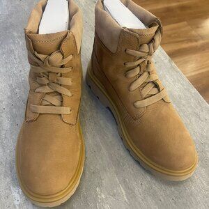TIMBERLAND WOMEN'S ROWAN WAY 6 INCH LACE BOOT MEDIUM BROWN NUBUCK A42F8-EM5